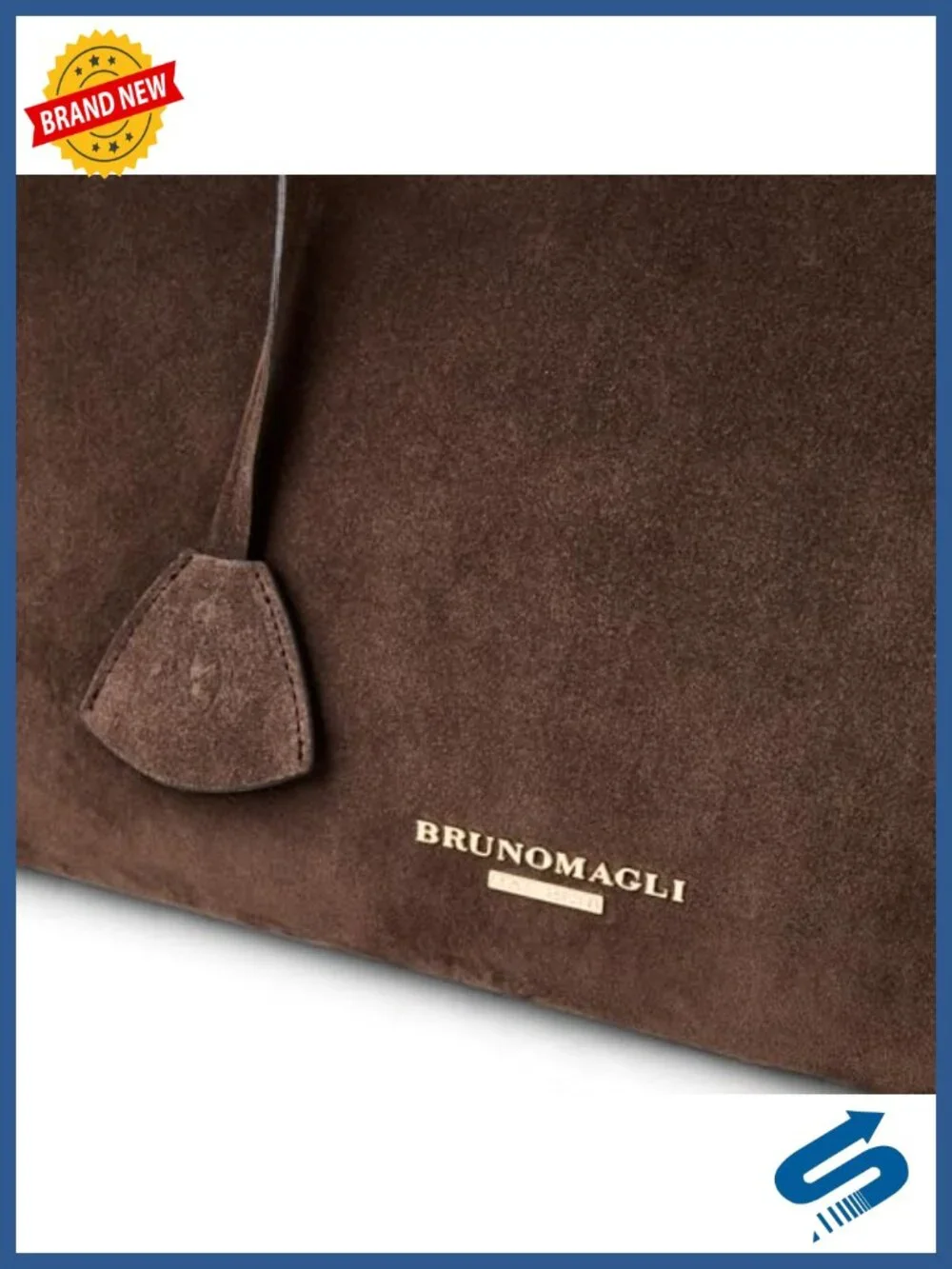 Italian Suede Satchel with Crossbody Strap, Magnetic Closure